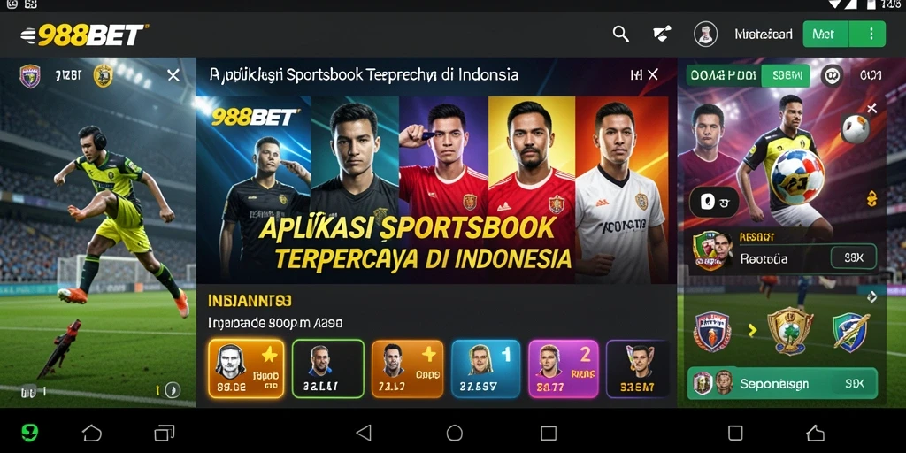 Screenshot gameplay 988BET menunjukkan antarmuka sportsbook yang menarik dan informatif.