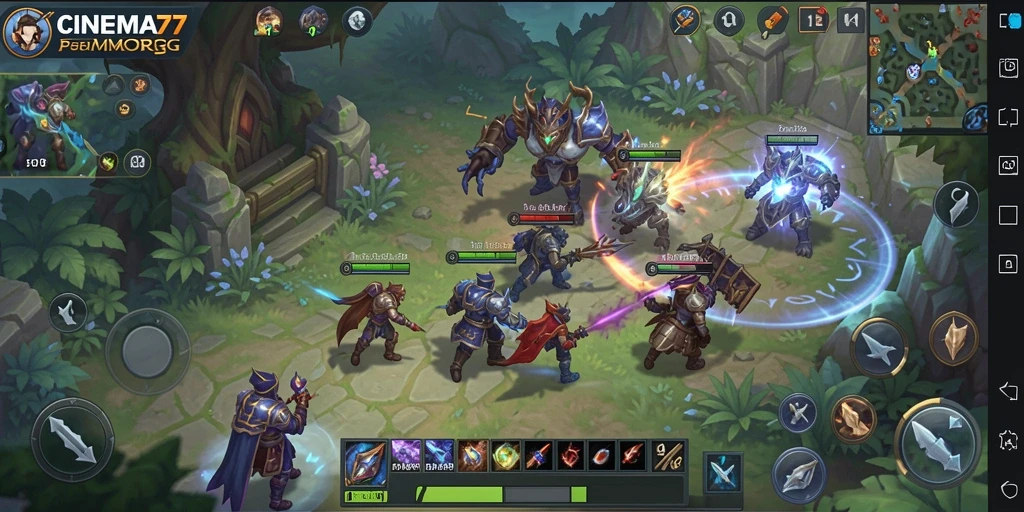 Tampilan gameplay MMORPG yang menakjubkan di CINEMA77.