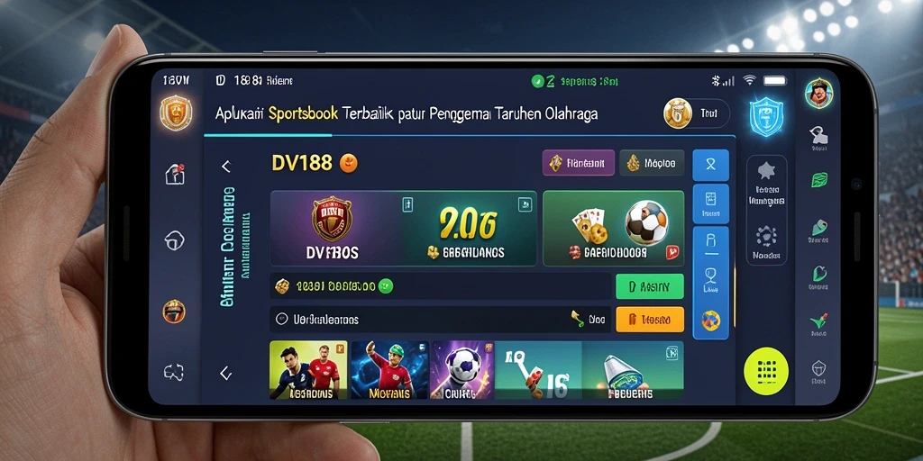 Tampilan utama gameplay DV188 dengan opsi taruhan olahraga yang menarik.