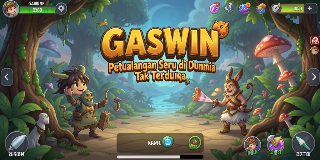 Tampilan gameplay GASWIN yang penuh petualangan dan eksplorasi menarik.