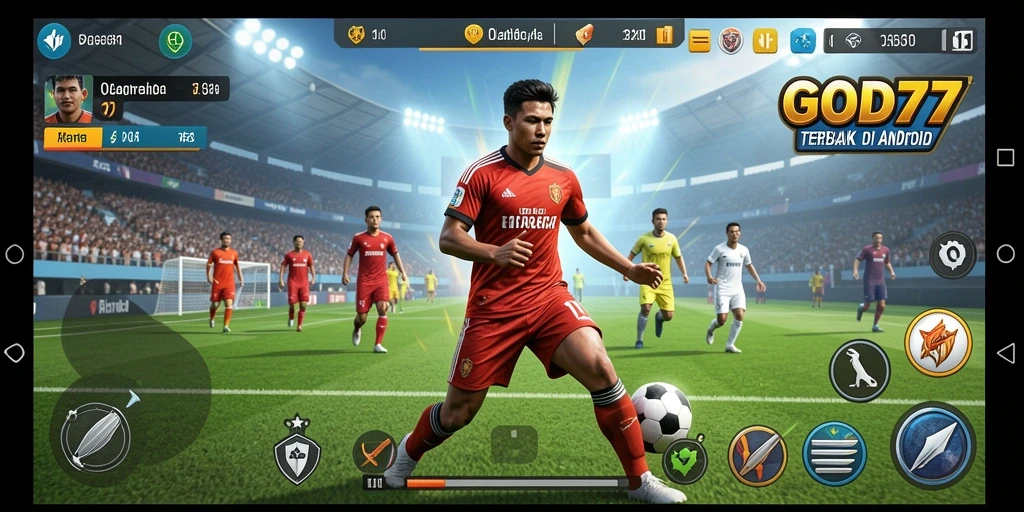 Tampilan gameplay seru di GOD77 dengan aksi olahraga yang nyata.