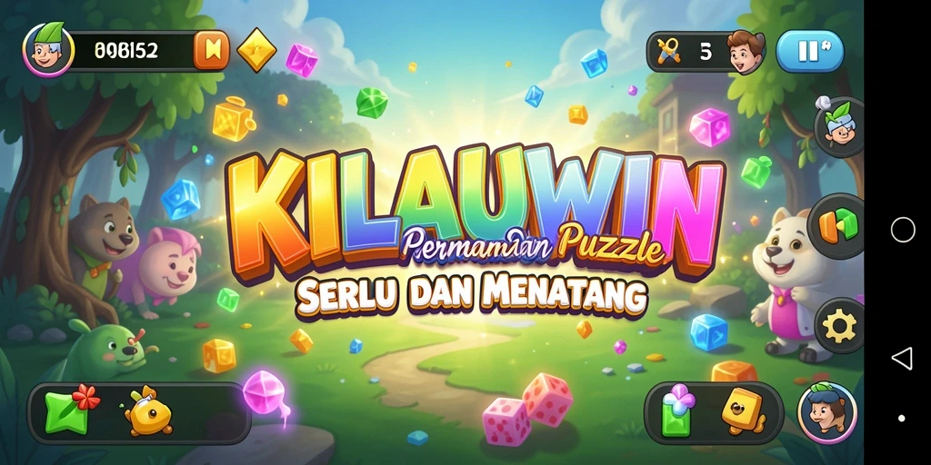 Screenshot gameplay KILAUWIN menampilkan tantangan puzzle yang menarik.