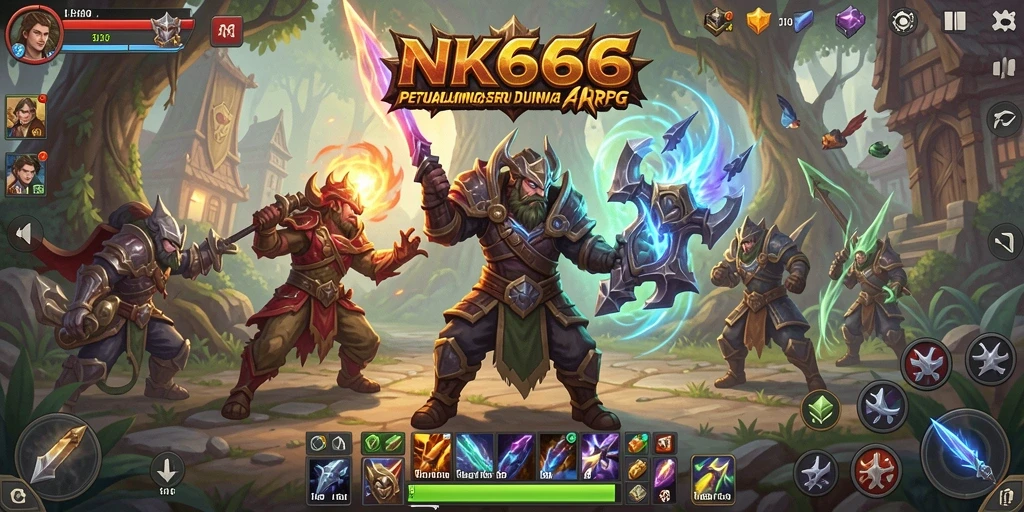 Tampilan gameplay NK666 yang menegangkan dan mendebarkan dalam petualangan ARPG.