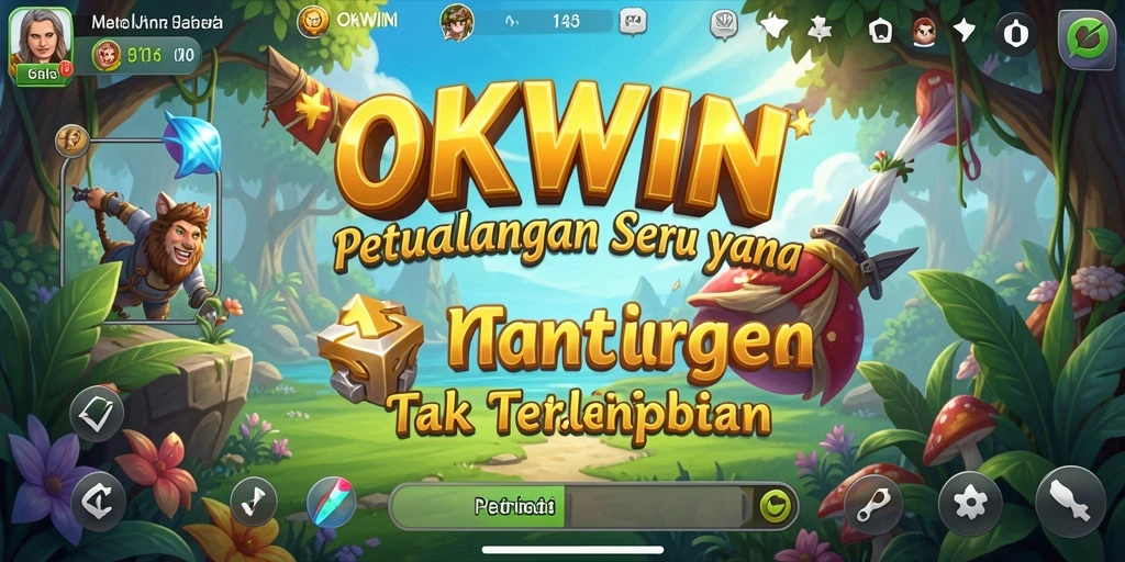 Tampilan gameplay menakjubkan dari OKWIN selama petualangan seru.