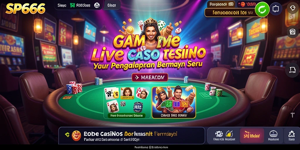 Tampilan gameplay langsung SP666 dengan dealer profesional.