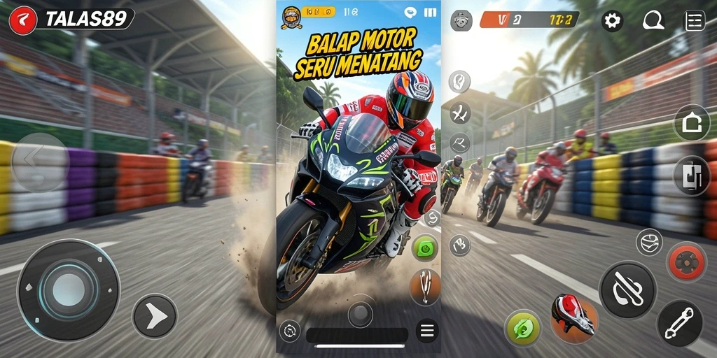 Gameplay seru dengan lintasan balap penuh tantangan di TALAS89.