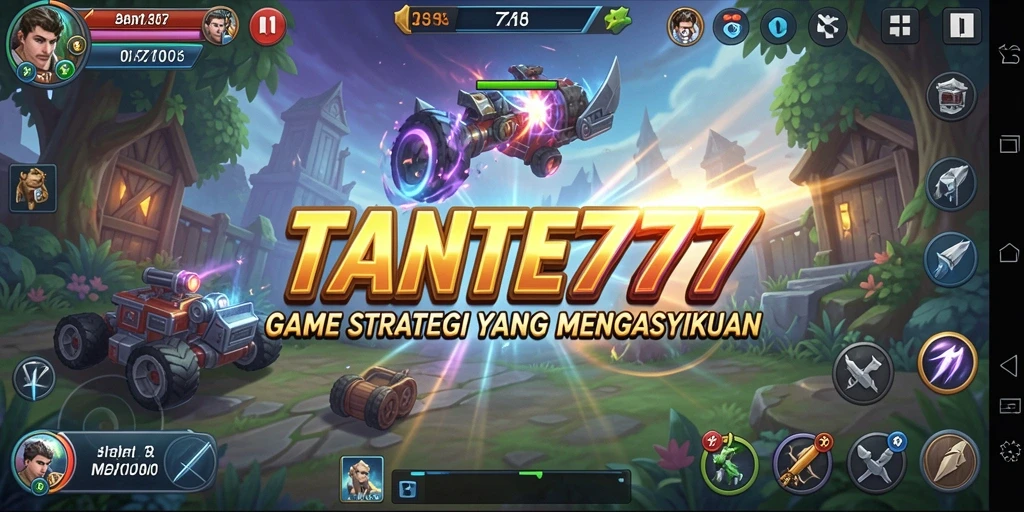 Tampilan strategi mendetail dalam gameplay TANTE777.