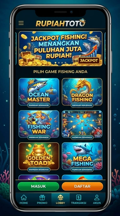Menu kategori aplikasi yang tersedia di rupiahtoto.